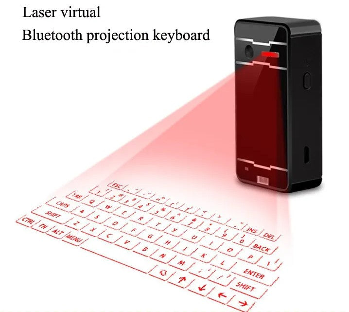 Bluetooth Virtual Keyboard Portable for Smartphone/PC/Tab/Ipad - Silver_1